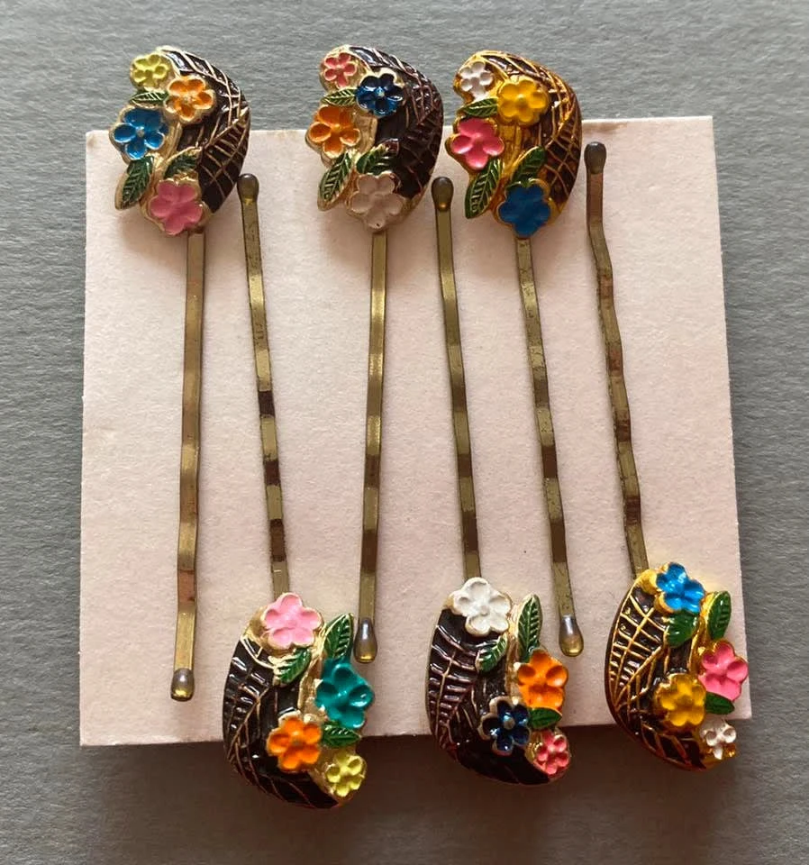 ⭕⭕Presilhas de cabelo vintage, retrô, anos 80 (6 unidades), estilo coreano